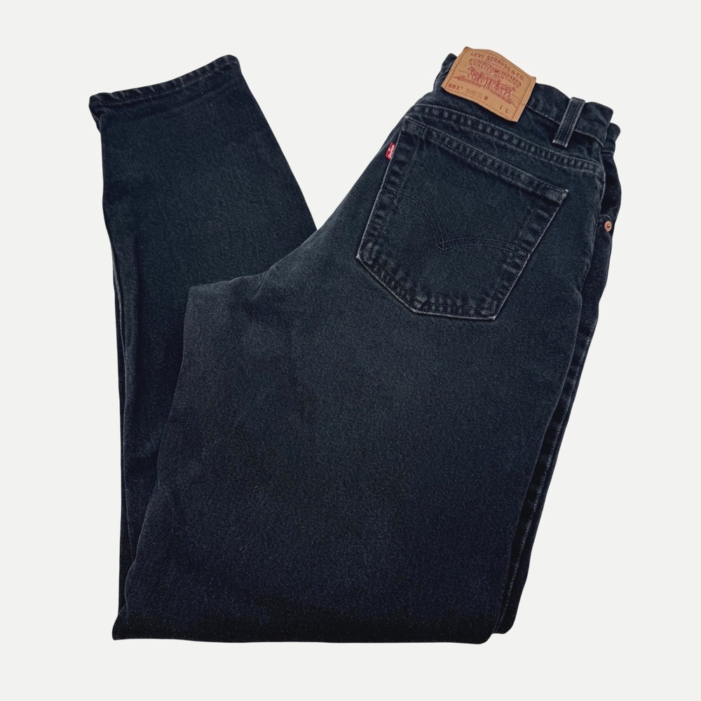 Vintage Levis 551 Relaxed Fit Tapered Leg Black Jeans Made in USA 14 Long